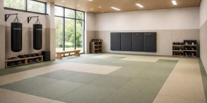 découvrez comment aménager un dojo avec les tatamis matsuru, revêtement sportif de qualité et équipements decathlon, pour un espace d'entraînement confortable et sécurisé.