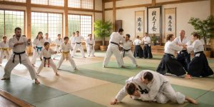 découvrez la pratique des arts martiaux japonais dans un dojo traditionnel : karaté, judo et aïkido pour renforcer le corps et cultiver l'esprit.